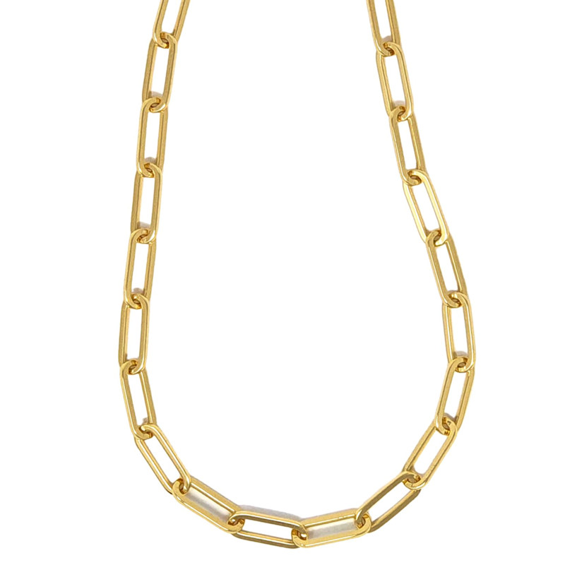 Thumbnail of Statement Gold Plated Paperclip Chain Necklace image