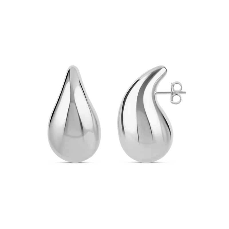 Thumbnail of Statement Tear Drop Earrings- Silver image