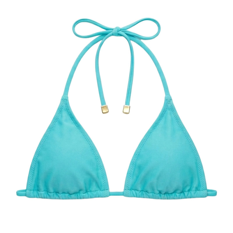 Thumbnail of ‘Stella’ Blue Triangle Bikini Top - Celeste image