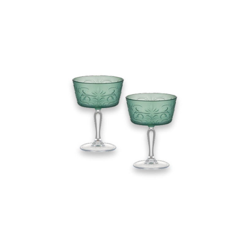 Thumbnail of Stem Glass - Lagoon Color Design - 2Pcs | Zuri image