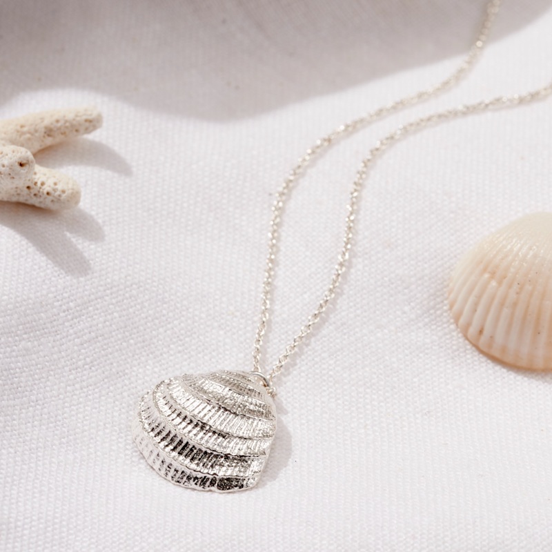 Thumbnail of Sterling Silver Clam Shell Necklace image