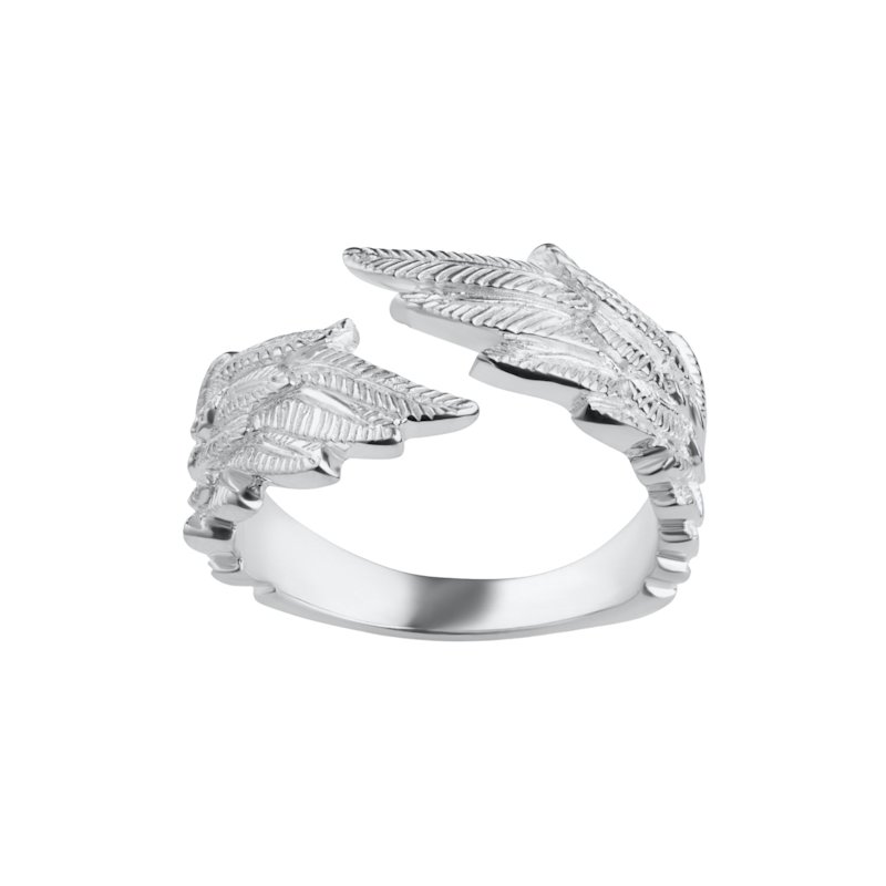 Thumbnail of Sterling Silver Angel Wing Hug Ring image