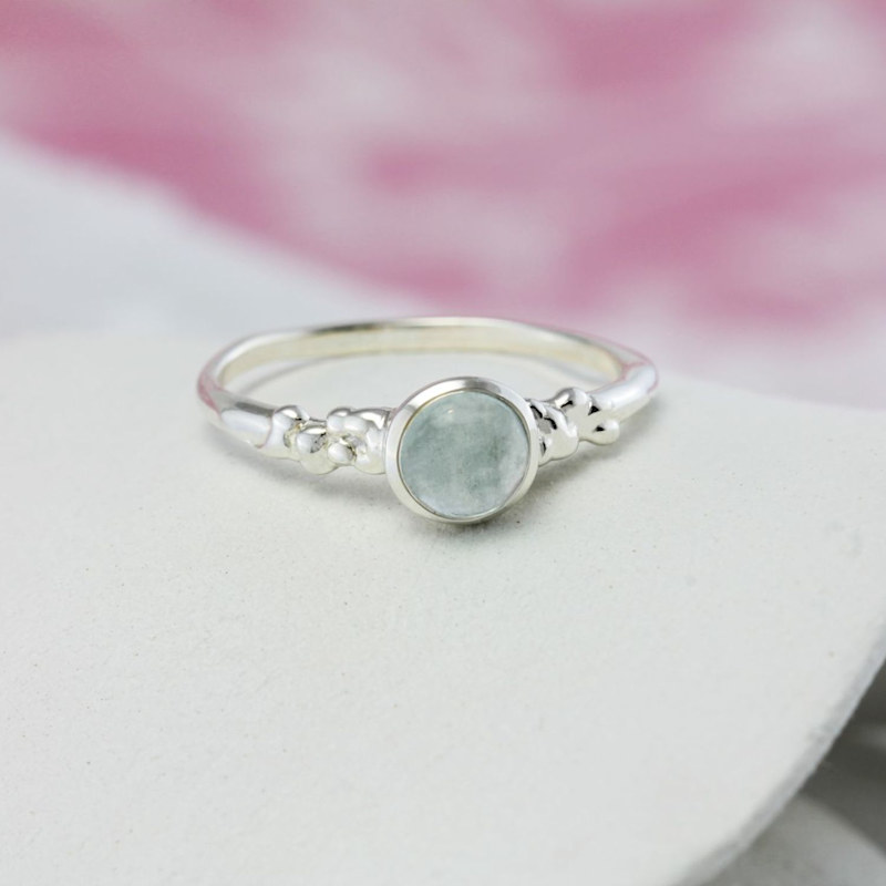 Thumbnail of Sterling Silver Aquamarine Ring image