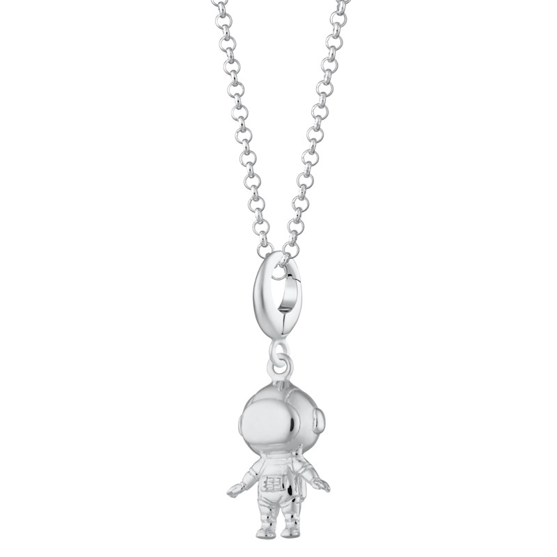Thumbnail of Sterling Silver Astronaut Charm Necklace image