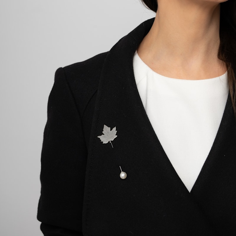 Thumbnail of Sterling Silver Brooch – Maple Leaf Silhouette image