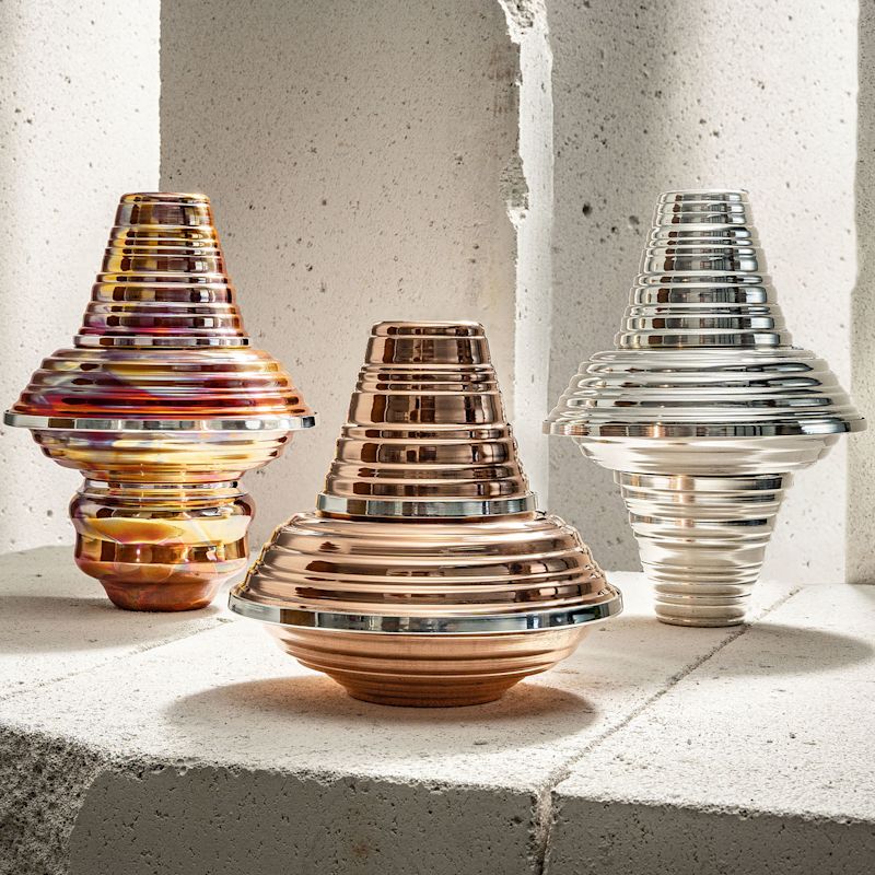 Thumbnail of Solid Copper Rainbow Patina Decorative Bowl Set image