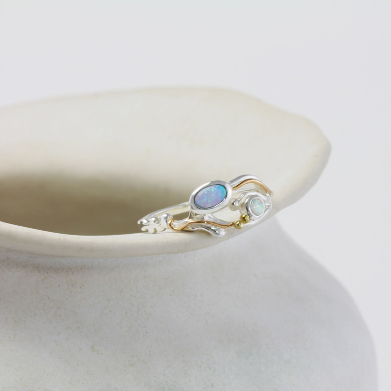 Thumbnail of Sterling Silver Fire Opal Ring image