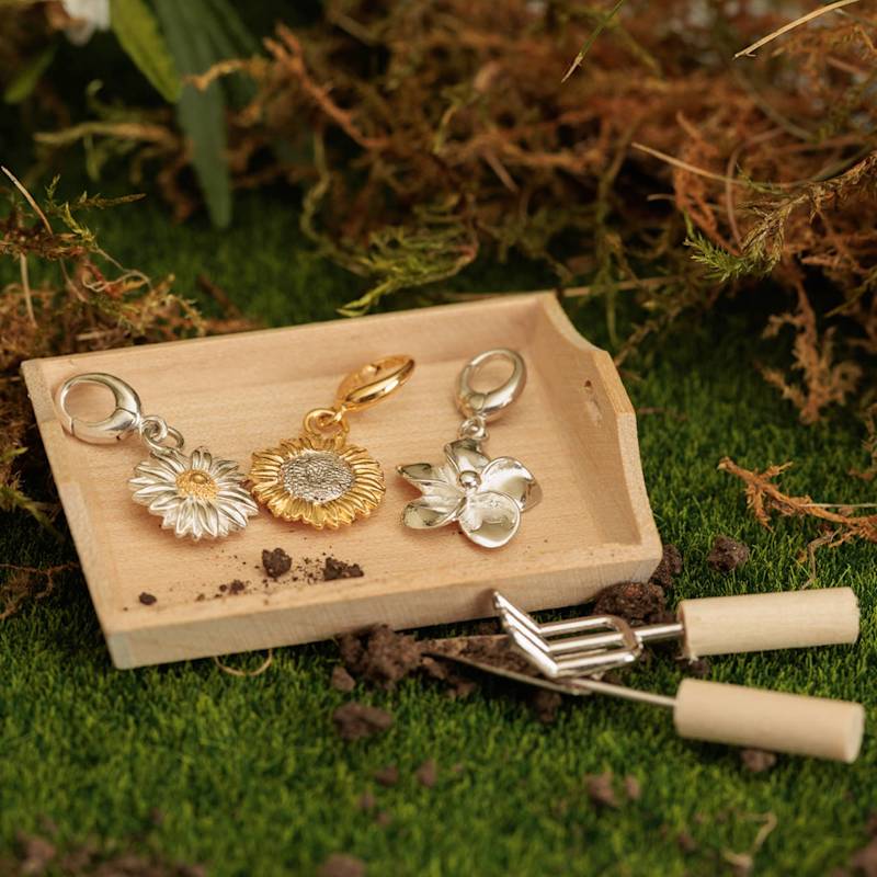 Thumbnail of Sterling Silver Flower Charm Necklace image