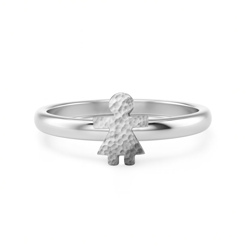 Sterling Silver Girl Ring – Sweet, Symbolic, Adjustable - Unaloe ...