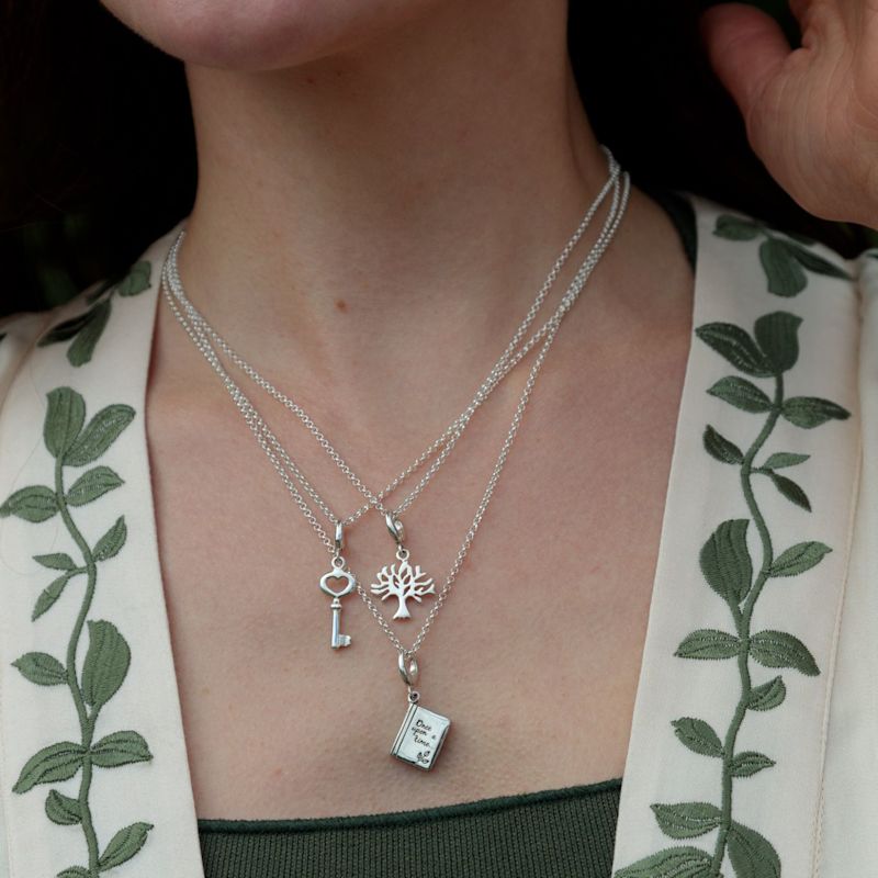Thumbnail of Sterling Silver Key Charm Necklace image