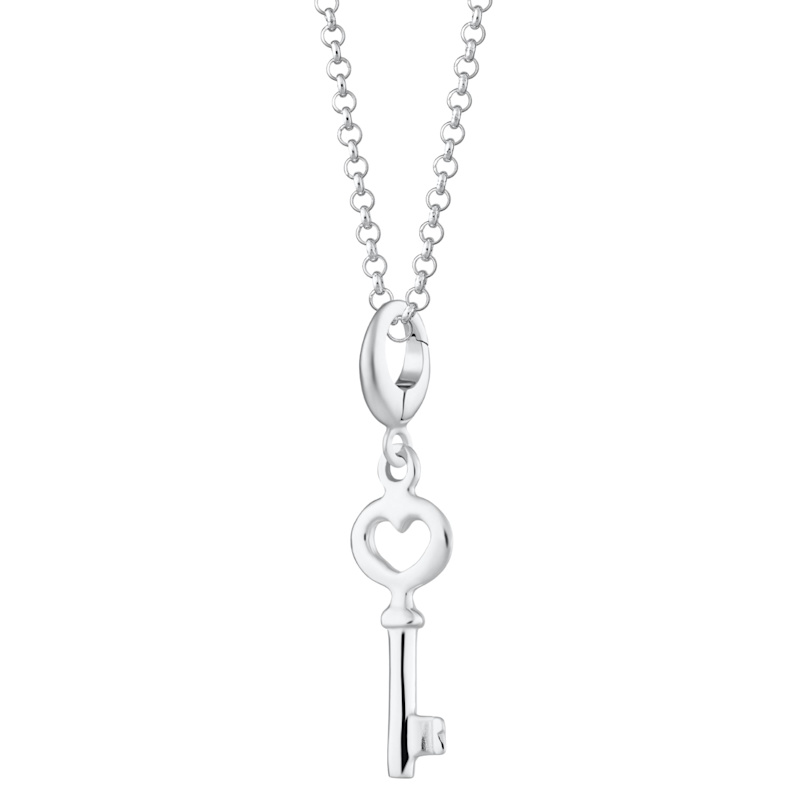 Thumbnail of Sterling Silver Key Charm Necklace image
