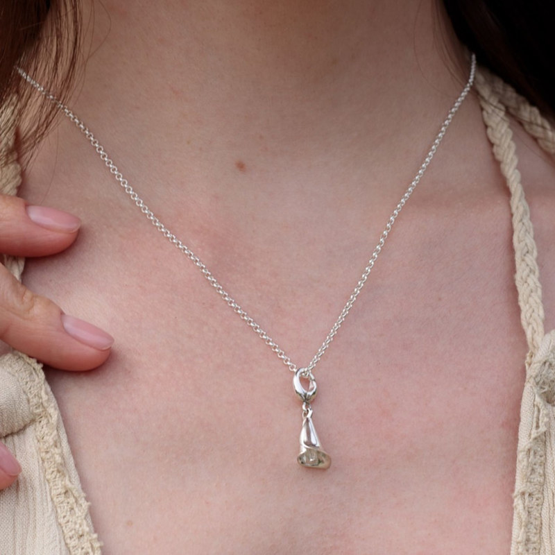 Thumbnail of Sterling Silver Lily Flower Charm Necklace image