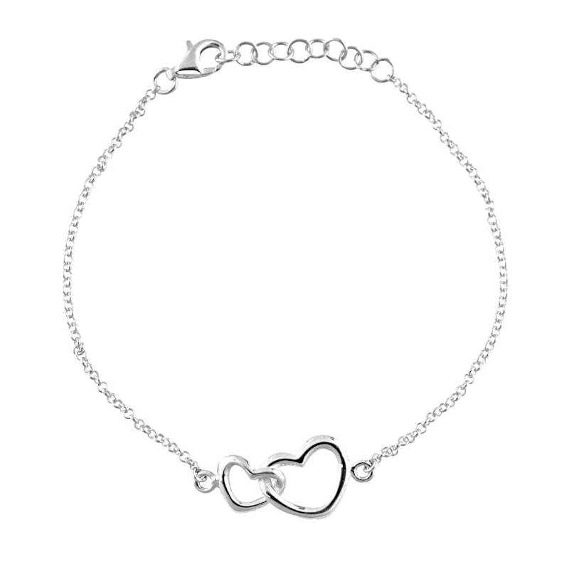Thumbnail of Sterling Silver Linked Hearts Bracelet image