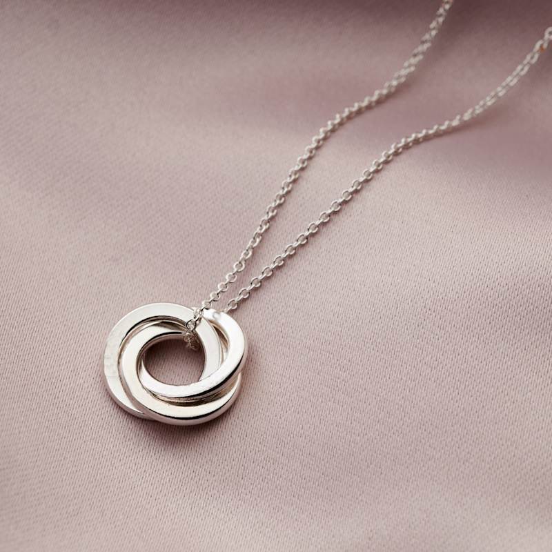 Thumbnail of Sterling Silver Mini Russian Ring Necklace image