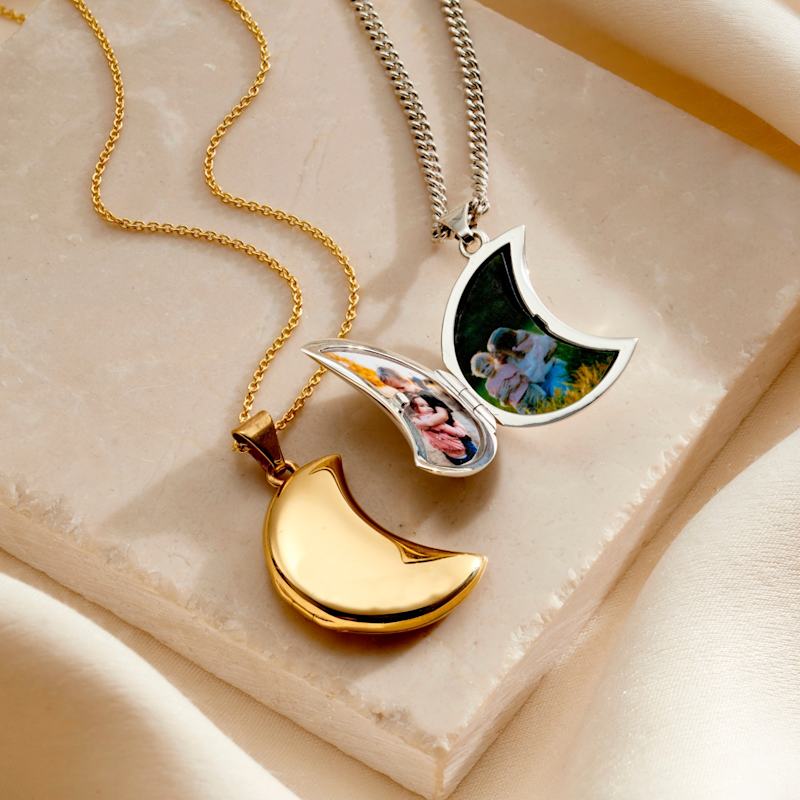 Thumbnail of Sterling Silver Moon Locket image