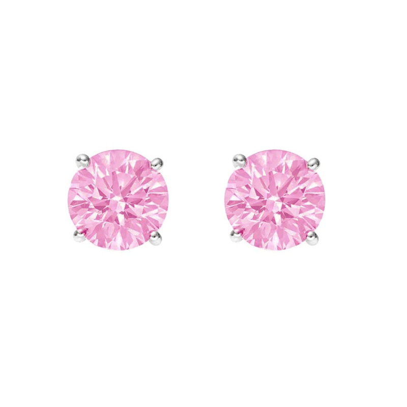 Thumbnail of Pink Topaz Small Stud Earrings image