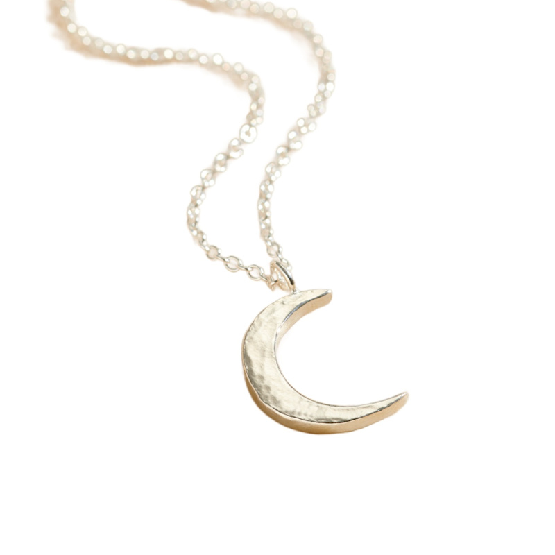 Thumbnail of Sterling Silver Small Crescent Moon Necklace image