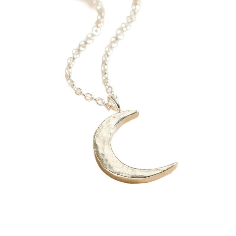 Thumbnail of Sterling Silver Small Crescent Moon Necklace image