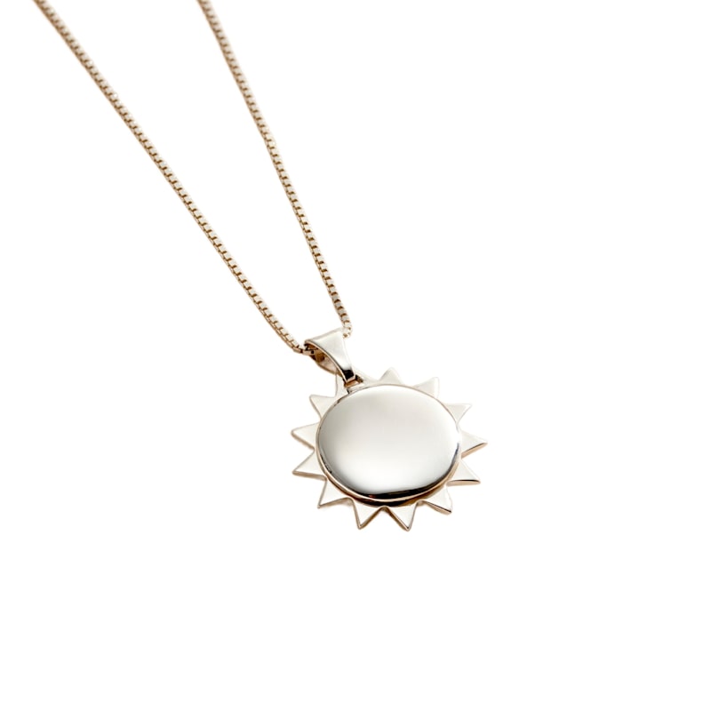 Sterling Silver Sun Locket | Posh Totty Designs | Wolf & Badger