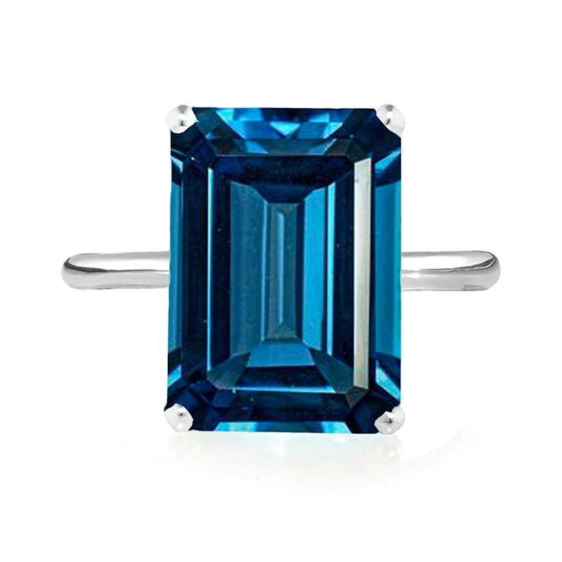 Thumbnail of Sterling Silver Teal Topaz Ring image
