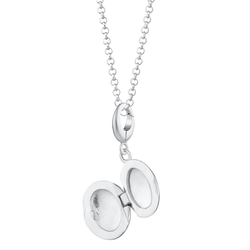 Thumbnail of Sterling Silver Tiny Celestial Locket Necklace image