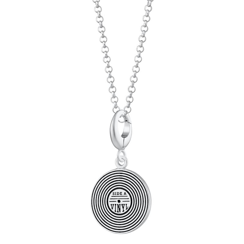 Thumbnail of Sterling Silver Vinyl Record Charm Necklace image
