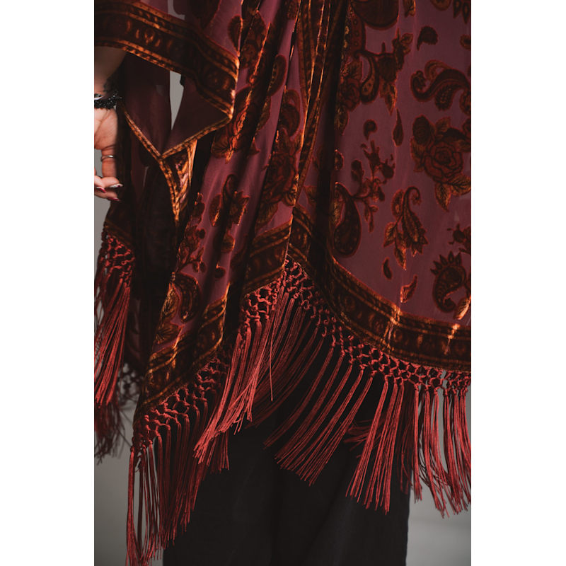 Thumbnail of Stevie Plum Paisley Devore Kimono image