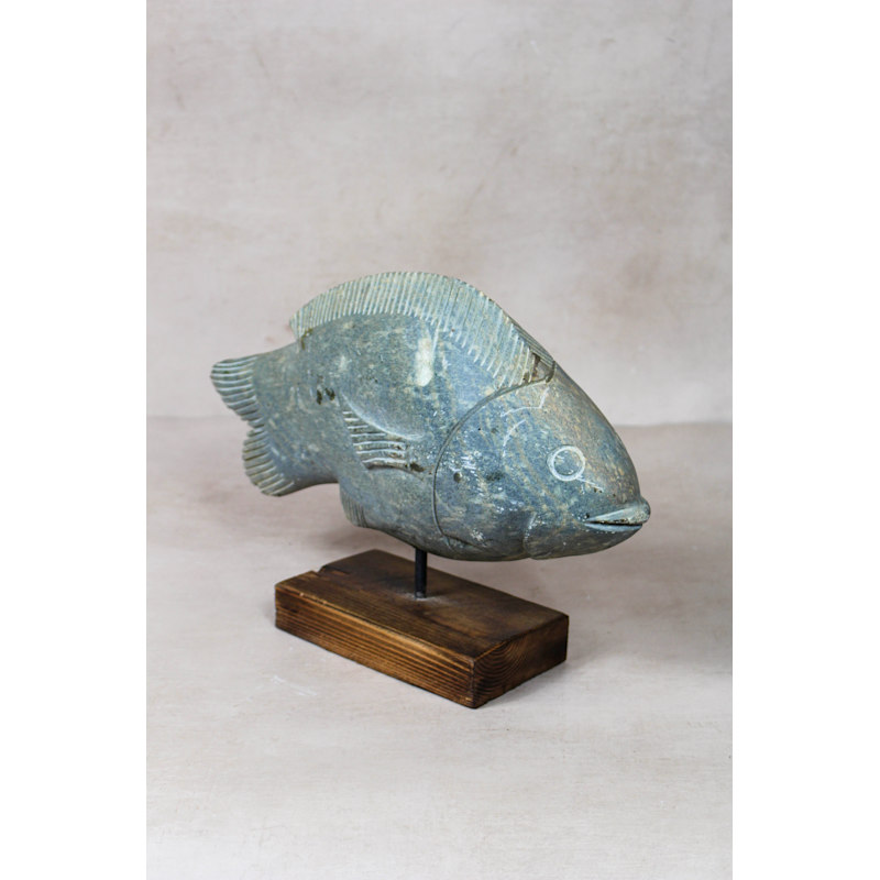 Stone Fish Sculpture - One Five Nine Six | Botanical Boys | Wolf & Badger