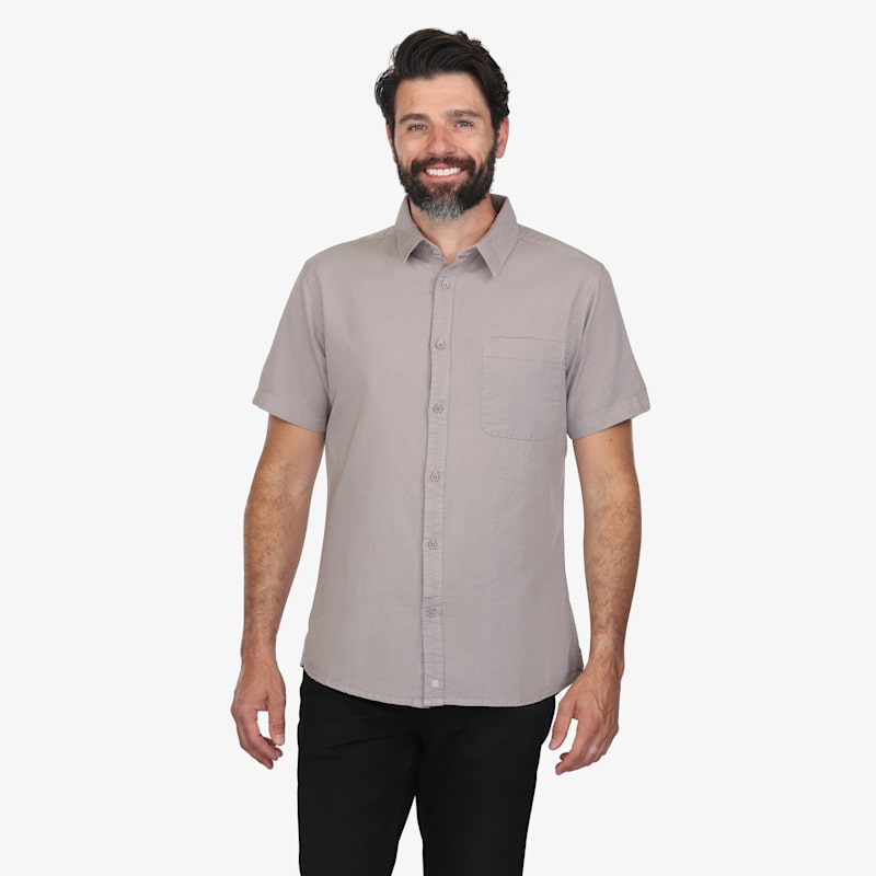 Thumbnail of Stone-Grey Washed Linen Shirt image