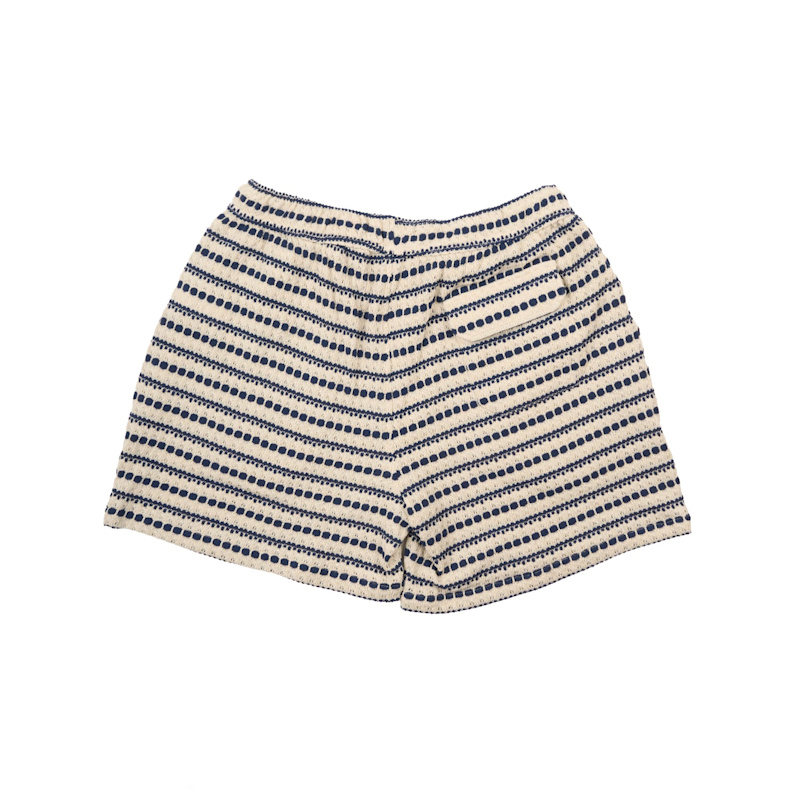 Thumbnail of Stone & Navy Short Sleeve Shirt + Shorts Matching Set image