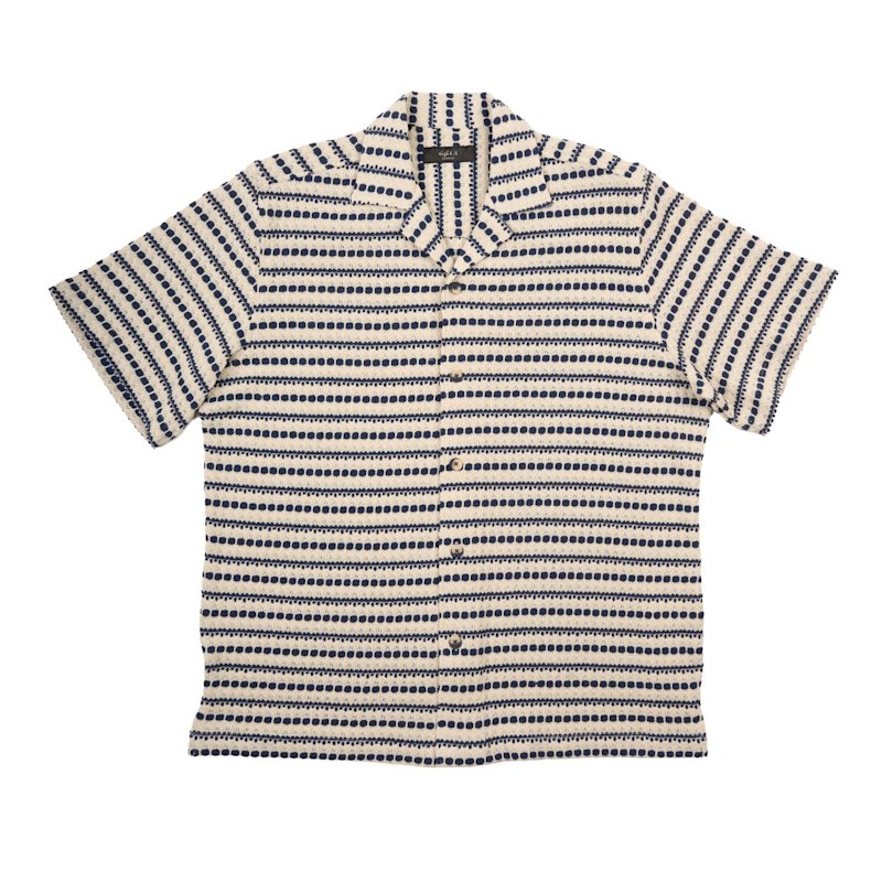 Thumbnail of Stone & Navy Short Sleeve Shirt + Shorts Matching Set image