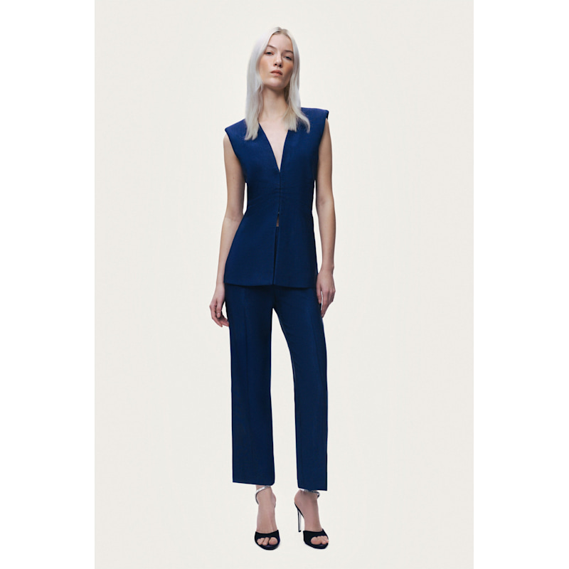 Thumbnail of Navy Straight-Leg Trousers image