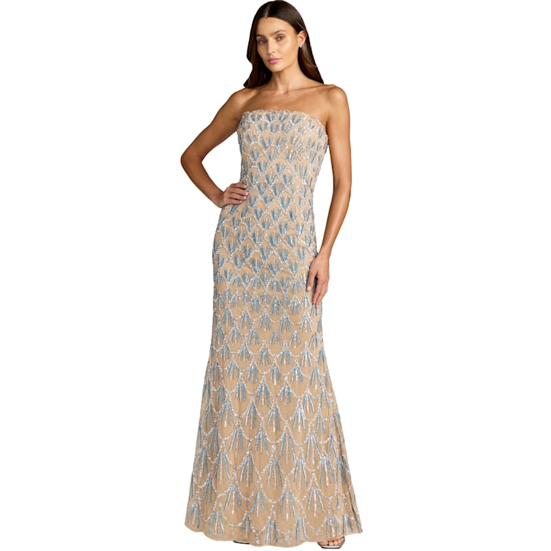 Thumbnail of Strapless Embellished Evening Gown image
