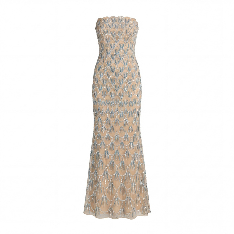 Thumbnail of Strapless Embellished Evening Gown image