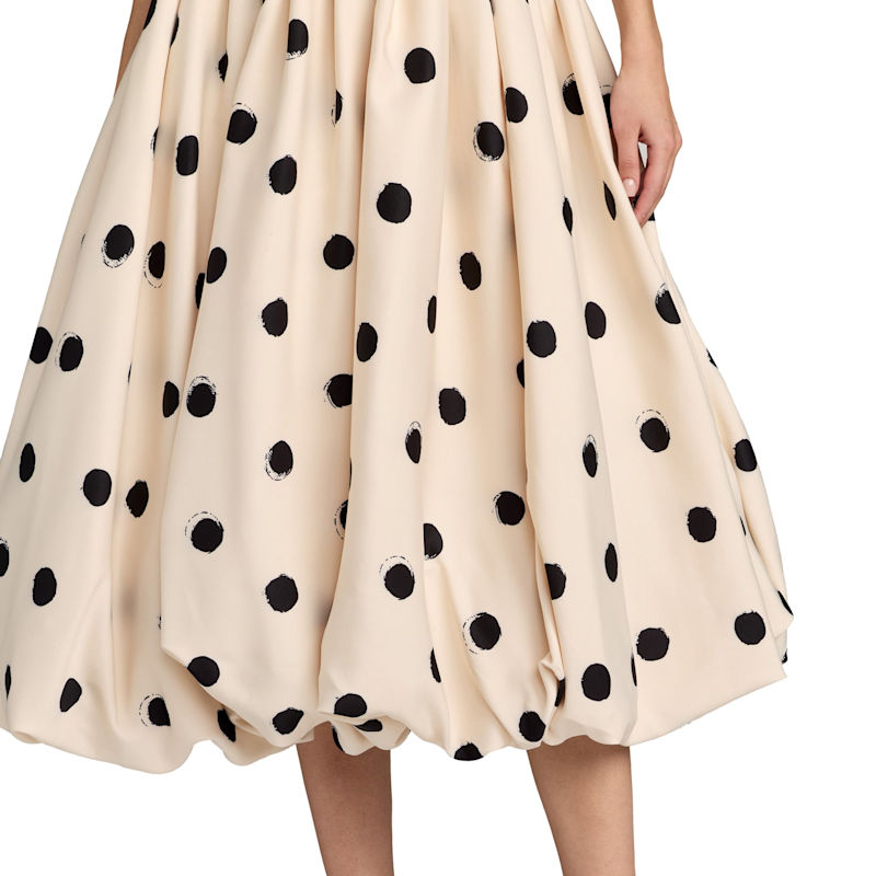 Thumbnail of Strapless Polka Dot Bubble Skirt Midi Dress image