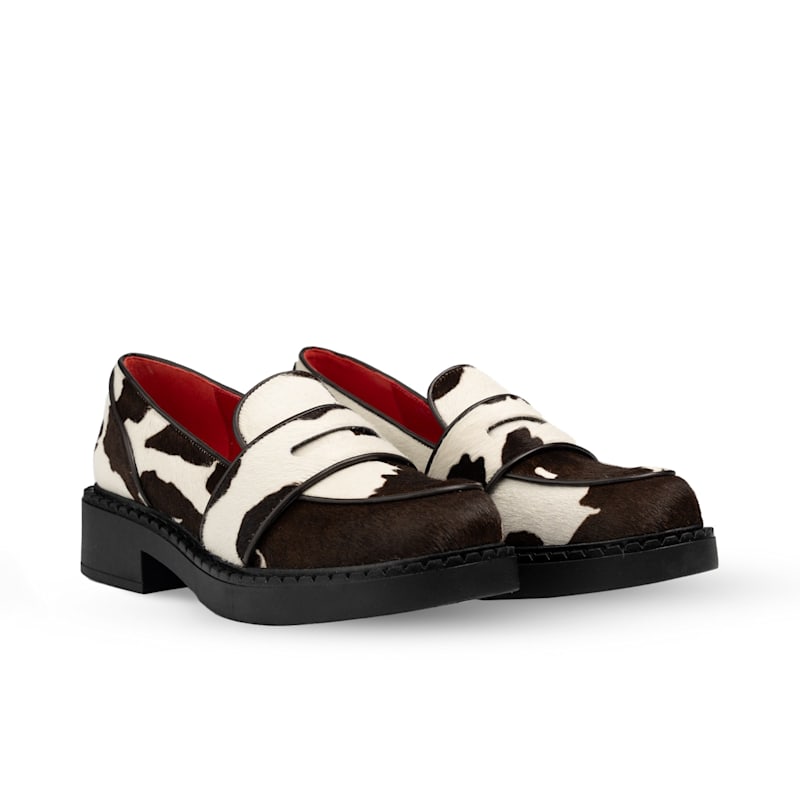 Thumbnail of Stratford Cow Print Calf Hair Loafers image
