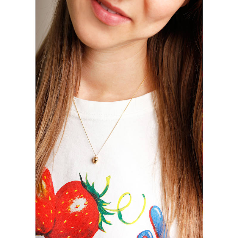 Thumbnail of Strawberry Necklace - Small - Gold image
