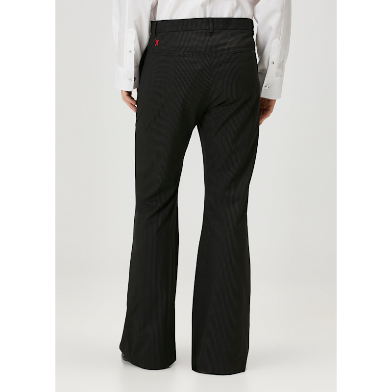 Striped Woven Men Flare Pant - Black | PCFG | Wolf & Badger