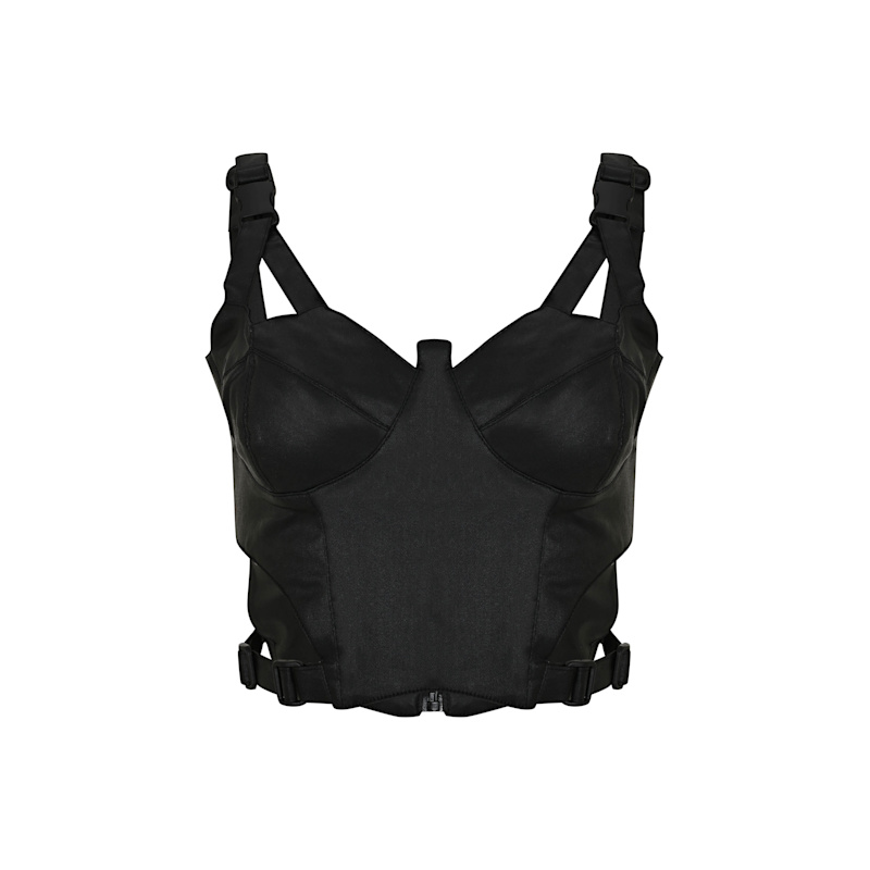 Thumbnail of Structured Cut-Out Corset Top - Black image