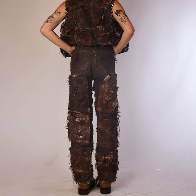 Thumbnail of Shred Couture Studded Denim Pants image