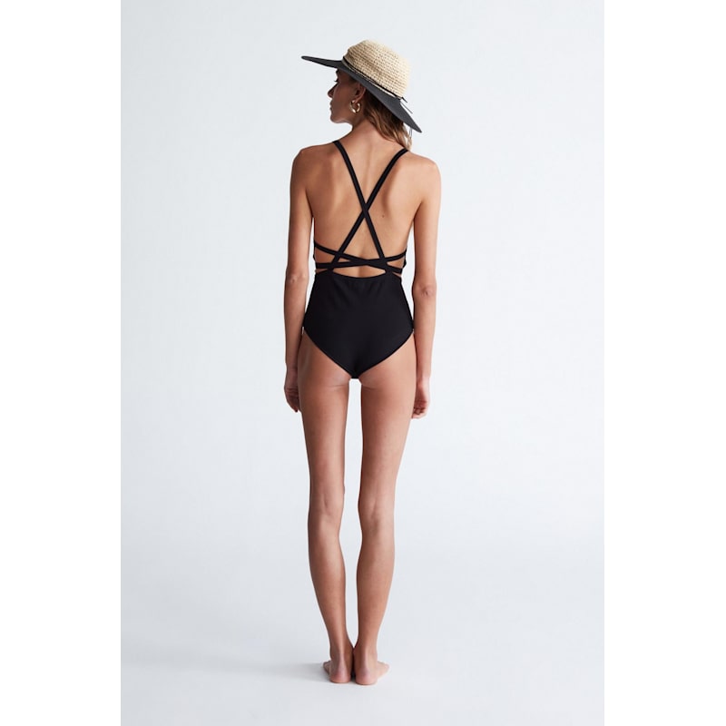 Thumbnail of Greta Halter Neck Bodysuit In Black image