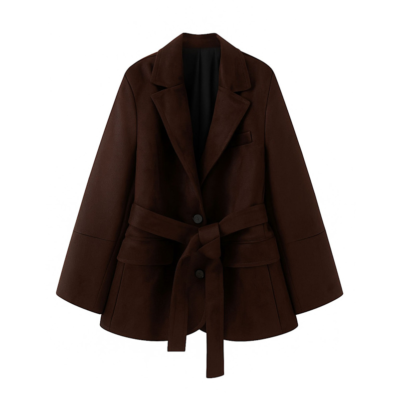 Thumbnail of Suede Belted Jacket Coat image
