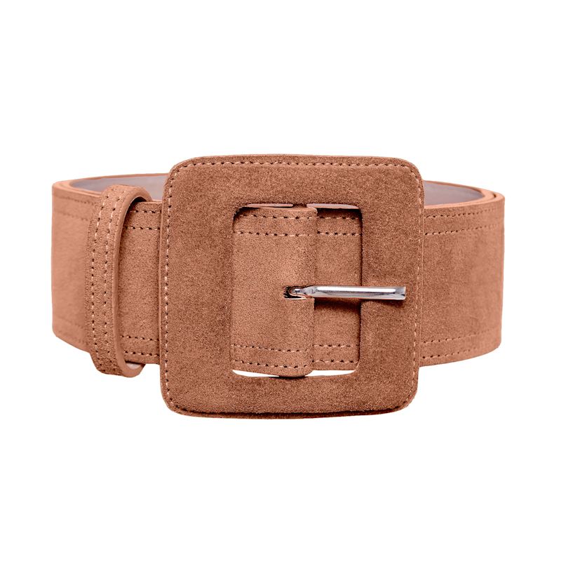 Thumbnail of Suede Square Buckle Belt - Terracotta image