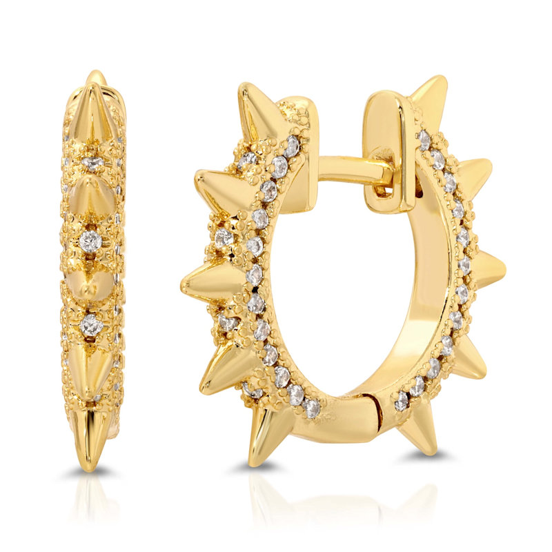 Thumbnail of Sunbeam Spike Huggie Hoops image