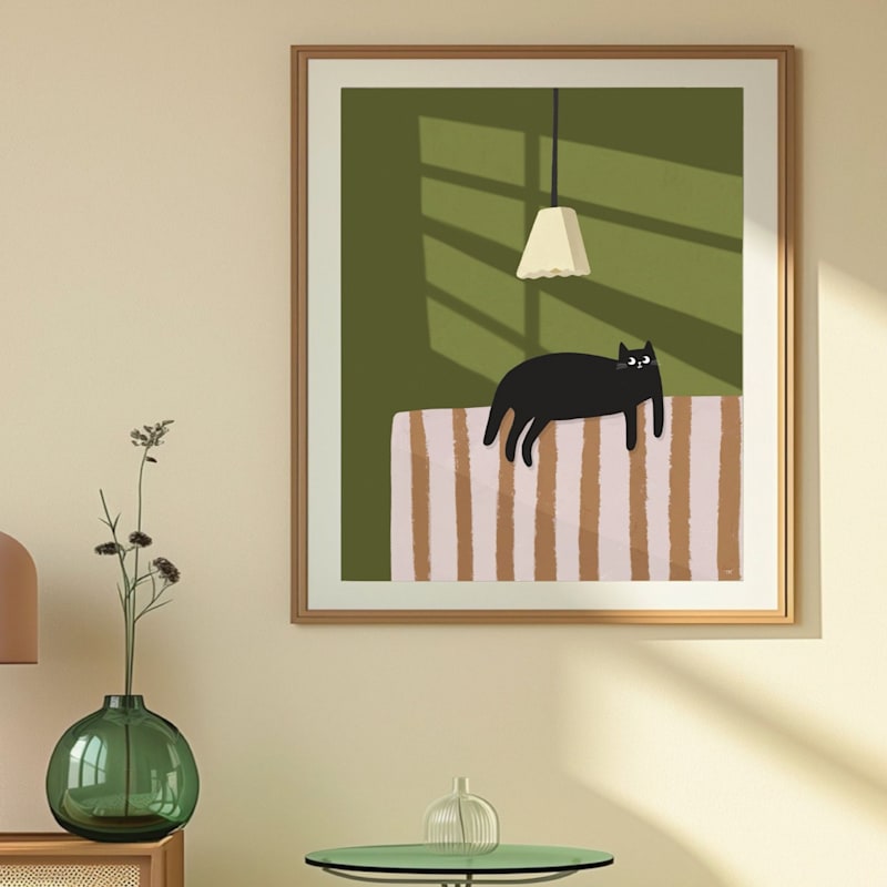 Thumbnail of Sunlight Cat - Art Print - A4 image