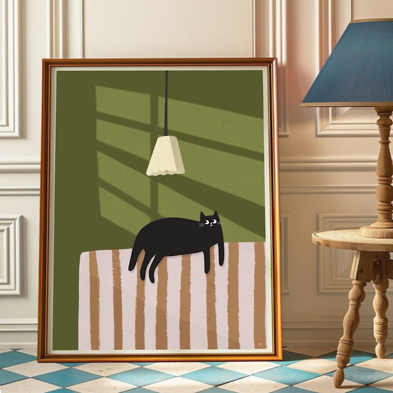 Thumbnail of Sunlight Cat - Art Print - A4 image