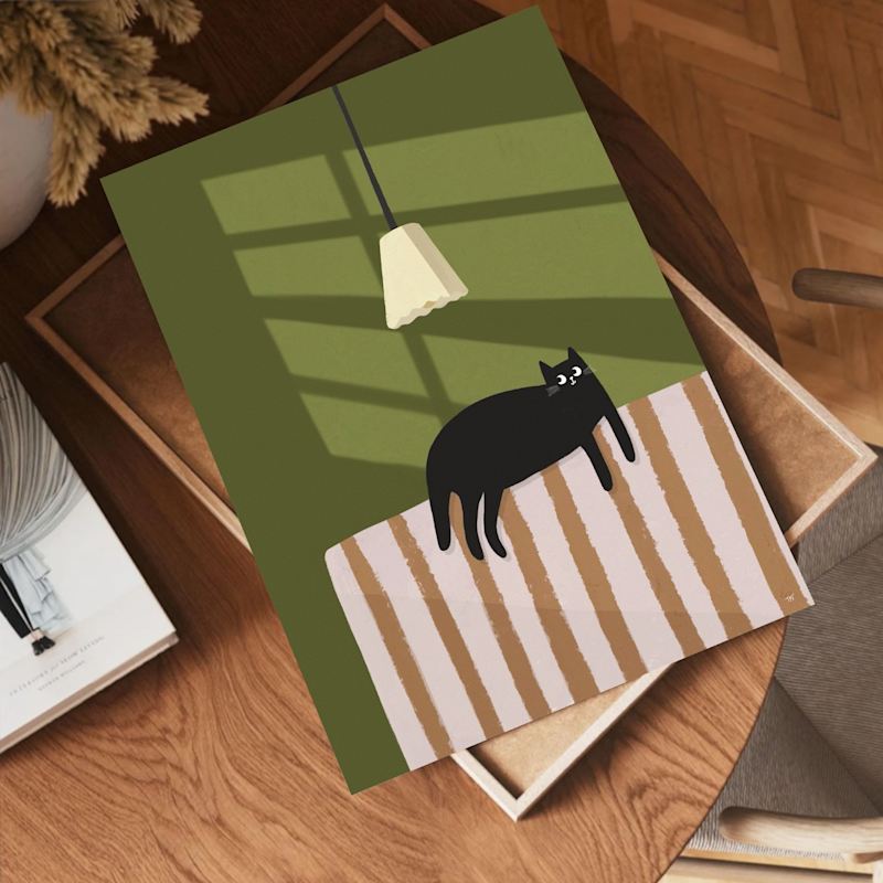 Thumbnail of Sunlight Cat - Art Print - A4 image