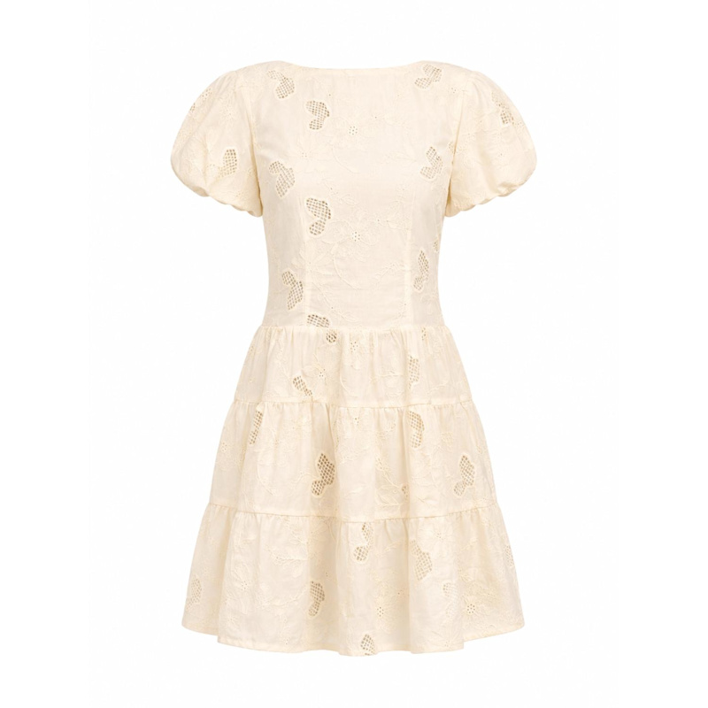 Thumbnail of Sunlit Cream Embroidered Dress image