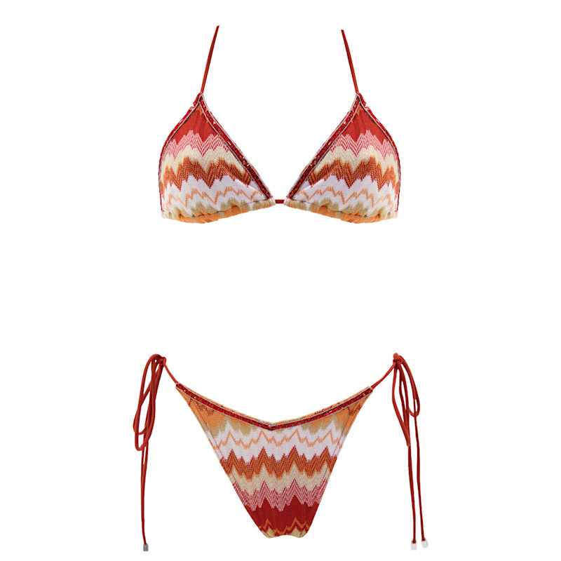 Thumbnail of Sunset Waves Triangle Broderie Bikini image