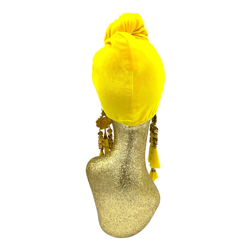 Yellow Velour Julie Clancey Turban Julia Clancey Classic Madam Velour Sunshine Reversible  main image 4